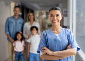 Family nurse practitioner working at the hospital